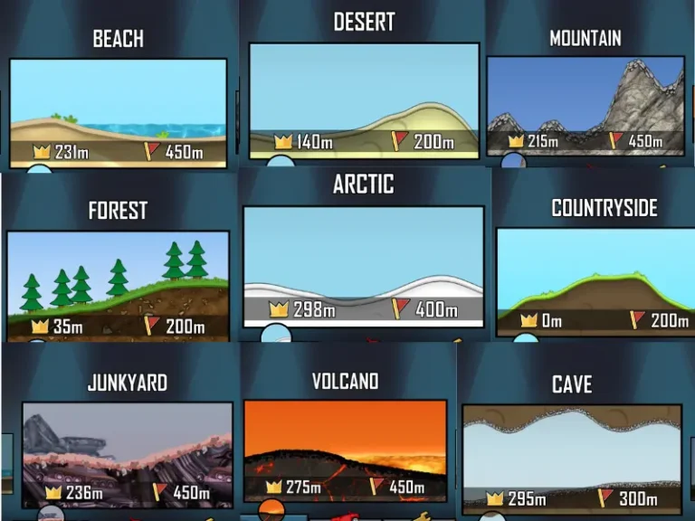 Off-Road Maps In Hill Climb Racing